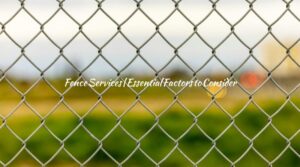 Fence Services | Essential Factors to Consider