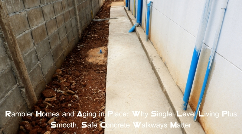 Rambler Homes and Aging in Place: Why Single-Level Living Plus Smooth, Safe Concrete Walkways Matter