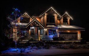 Home with Professional Holiday Lighting
